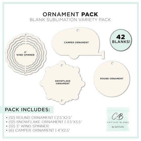 NEXT INNOVATIONS Ornament Starter Pack Sublimation Blanks 261518018